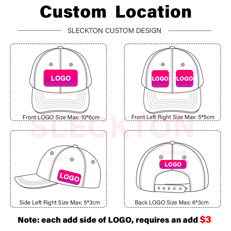 SLECKTON カスタム野球帽ファッションレター刺繍日よけ - Embroidery Design Logo のレビューと価格