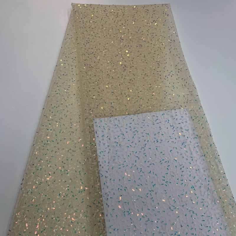 淡い黄色のスパンコールレース刺繍チュール生地。チャイナドレス - Embroidery Yellow Dress のレビューと価格