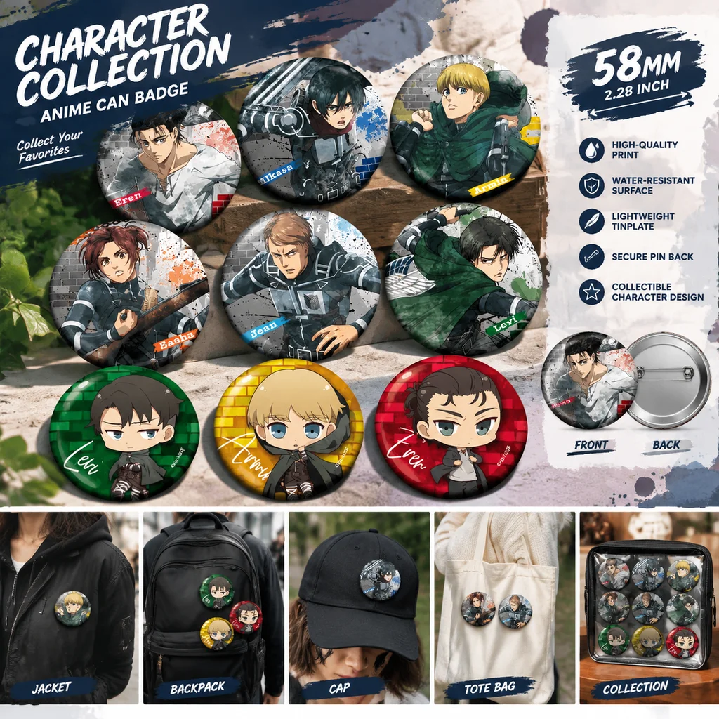 「進撃の巨人」アニメグッズ：バッジ、ブローチ、ピン、ボタン、 - Embroidery Reddit のレビューと価格