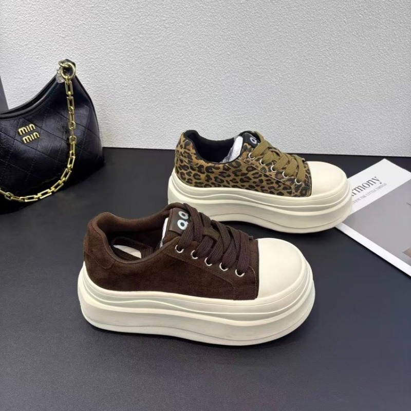レディース レオパード柄 プラットフォームスニーカー、厚底  - Embroidery Garments のレビューと価格